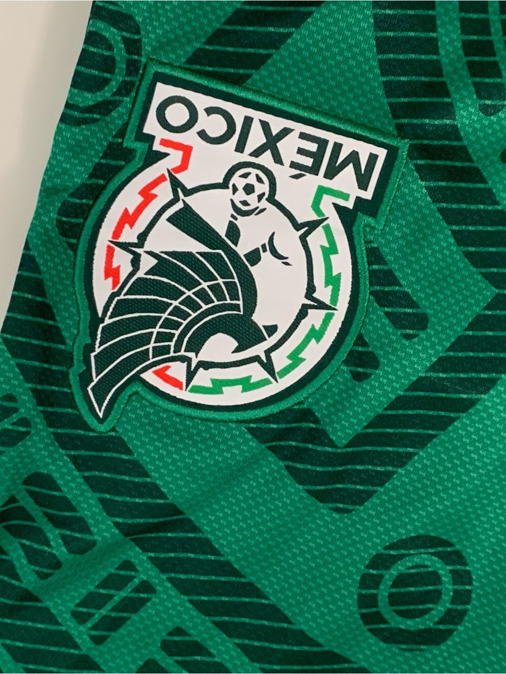 adidas Green Mexico Soccer Jersey with Aztec Graphic - Picture 2 of 6